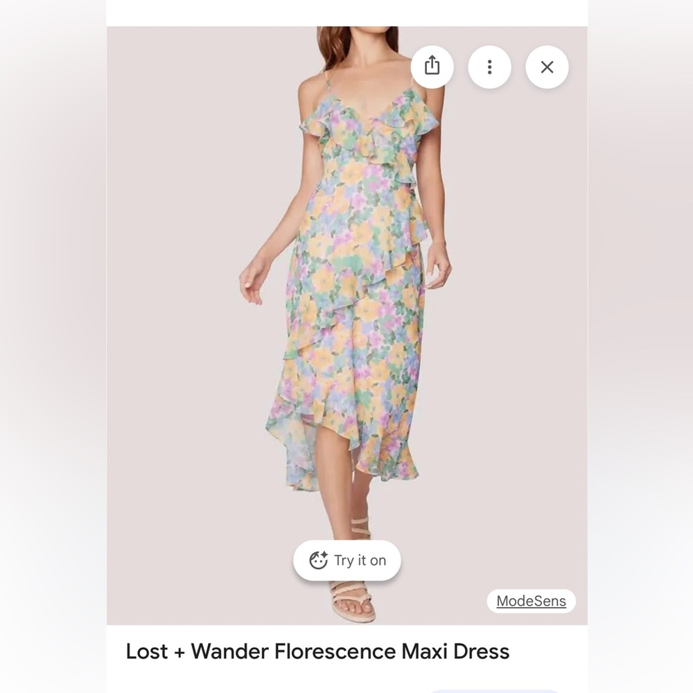 Lost + Wander Multicolor Asymmetrical Dress